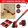 5-in-1 Heavy Furniture Mover Tool Set with Lifter & 360° Rollers
