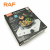 White RAF R.8010B Electric Stove Hot Plate and Cooker with 1000W Power, Thermostat, and Uniform Heating