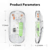 Transparent Dual-Mode Wireless Mouse | Bluetooth 5.2 & USB | Rechargeable Silent Click