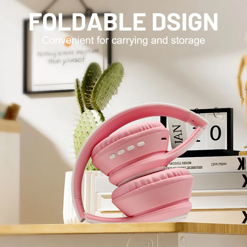 AKZ-08 Adorable Cartoon Wireless Headphones | Bluetooth 5.3, Hi-Res Audio & Built-in Mic