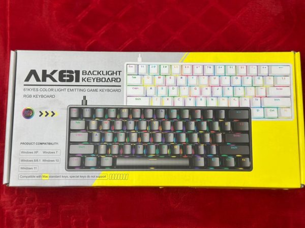 Ak61 Wired Mechanical Gaming Keyboard Feel Backlight For Pc Desktops Sleek & Durable Design - CHAUDHARY BRAND STORE