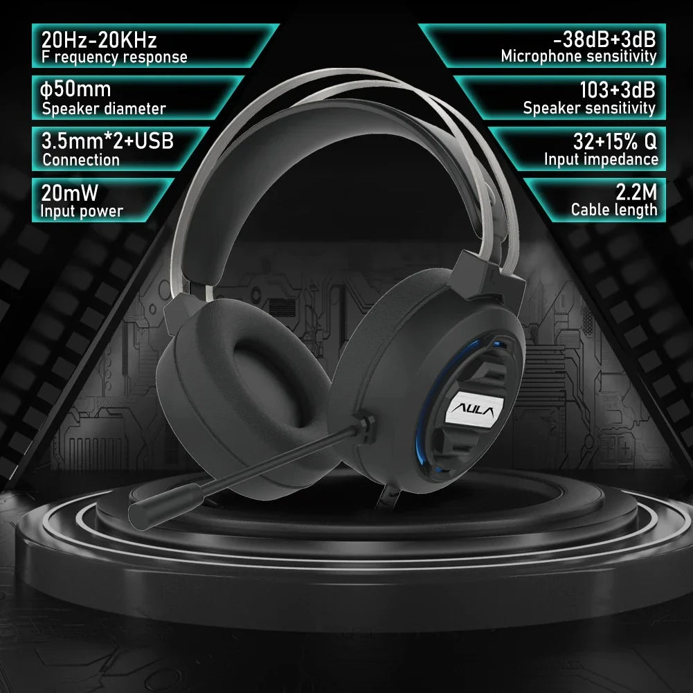 S603 Gaming Wired Headset | Deep Bass Stereo Sound with Microphone for PC