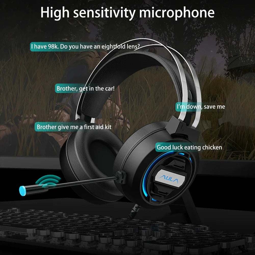 S603 Gaming Wired Headset | Deep Bass Stereo Sound with Microphone for PC
