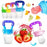 Baby Solid Baby Fruit Pacifier Fresh Fruit Feeder Infant Teething Toy Nibbler Teether Pacifier Safe Silicone Pacifier (Pack of 5) - CHAUDHARY BRAND STORE