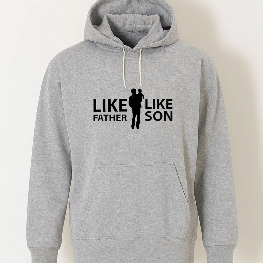 New Summer Collection Full Grey Hoodie – “Father and Son” Printed Hoodie for Men & Boys (Extra Large)