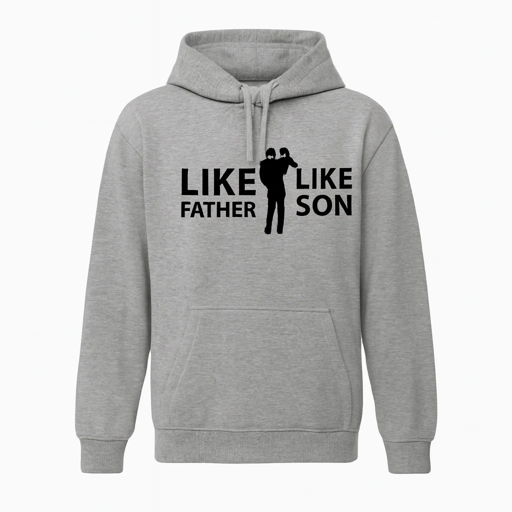 New Summer Collection Full Grey Hoodie – “Father and Son” Printed Hoodie for Men & Boys (Extra Large)