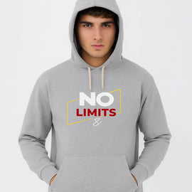 No Limits Grey Hoodie – Premium Summer Collection for Men & Boys | Stylish, Comfortable & Casual Wear