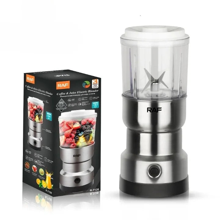 2-in-1 RAF Coffee & Juice Electric Blender – Premium Quality Multifunctional Kitchen Blender for Smoothies, Juices & Coffee | Powerful Motor & Durable Design