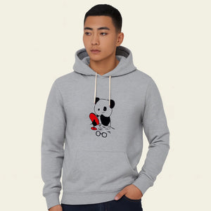 Premium Grey Bear Print Hoodie for Men & Boys – Summer Casual Collection, Stylish & Comfortable Wear