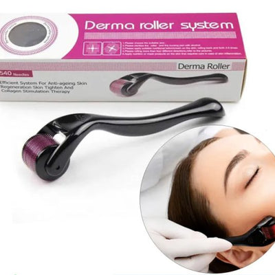 Derma Roller 0.5mm for Hair & Skin Therapy | 540 Titanium Micro-Needles