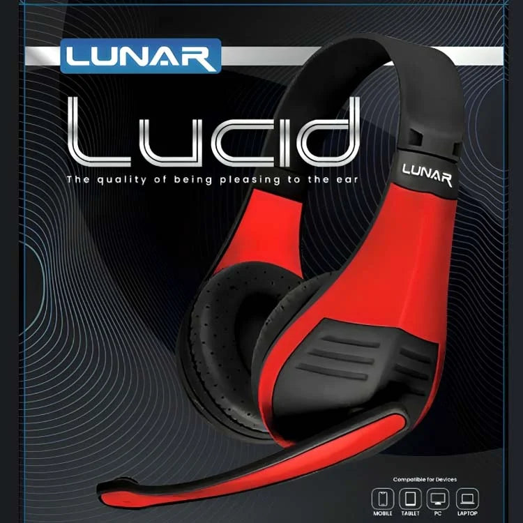 Lunar Lucid TY-230 Headset | Premium Audio for Mobile & PC, Comfortable Stylish Design