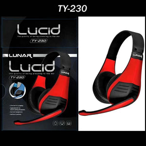 Lunar Lucid TY-230 Headset | Premium Audio for Mobile & PC, Comfortable Stylish Design