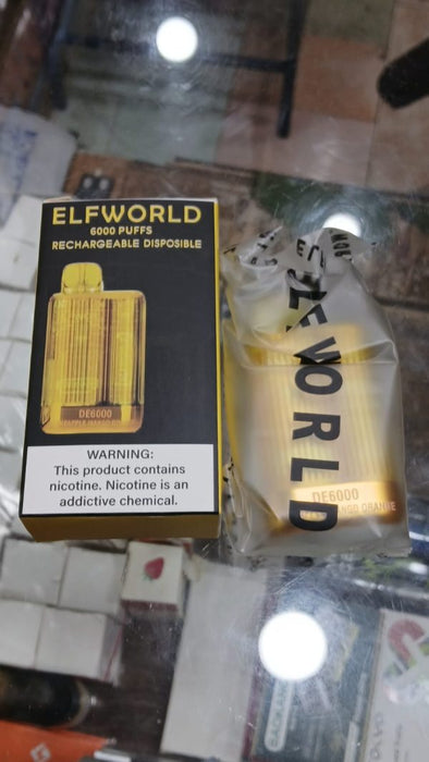 Elfworld DE6000 Disposable Vape Pod – 6000 Puffs, 13.5ml, 5% Nicotine