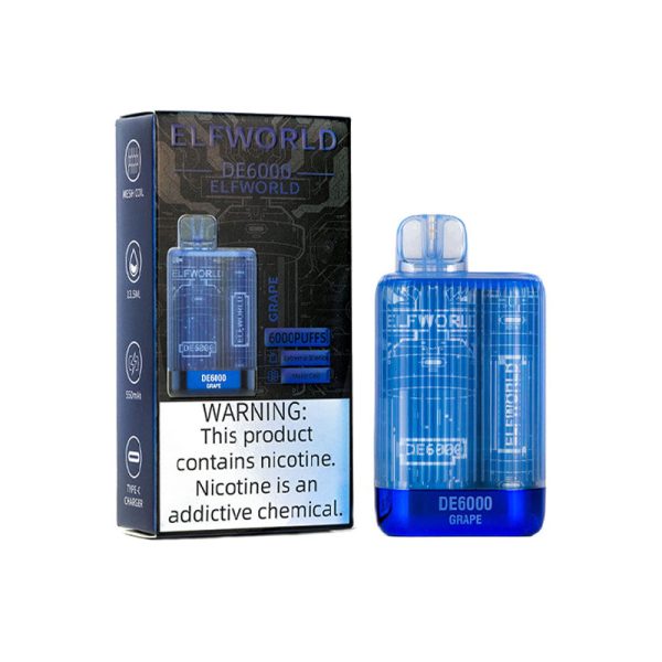 Elfworld DE6000 Disposable Vape Pod – 6000 Puffs, 13.5ml, 5% Nicotine