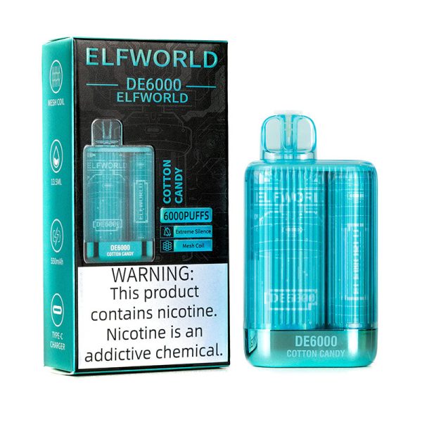 Elfworld DE6000 Disposable Vape Pod – 6000 Puffs, 13.5ml, 5% Nicotine - CHAUDHARY BRAND STORE