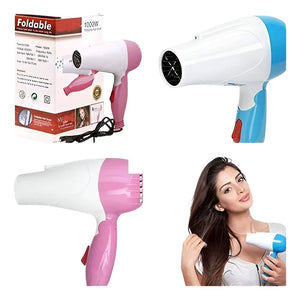 Nova Foldable Hair Dryer NV 1290 – Compact Travel Hair Dryer (Random Color) Chaudhary Brand Store