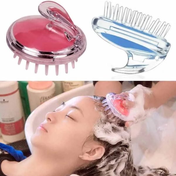 Head Scalp Massage & Shampoo Brush | Soft Silicone Bath Brush | Deep Cleansing & Relaxing Scalp Care | Pack of 2