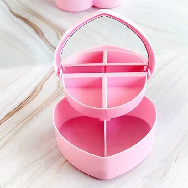 Heart-shaped Jewelry Box For Baby Girls Makeup Box