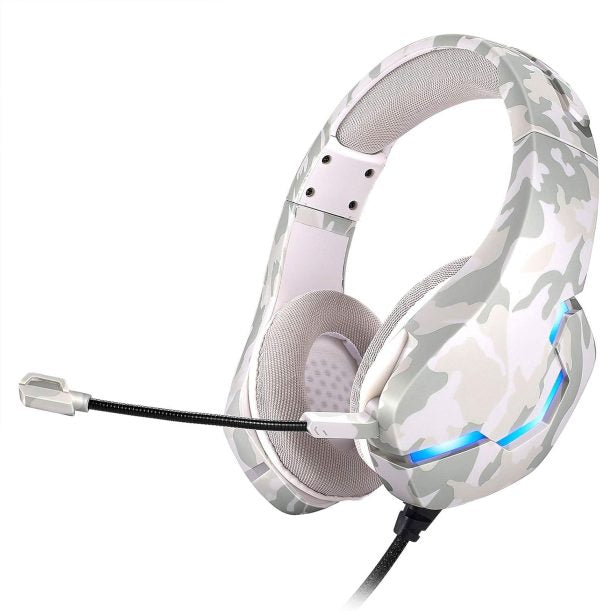 J10 Gaming Headphones Gaming Headset Ultra Flexible Led Stereo Surround Headphone White Color - CHAUDHARY BRAND STORE