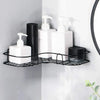 Wall Corner Rack with 2 Self-Adhesive Screws | Stainless Steel Bathroom & Kitchen Storage Shelf