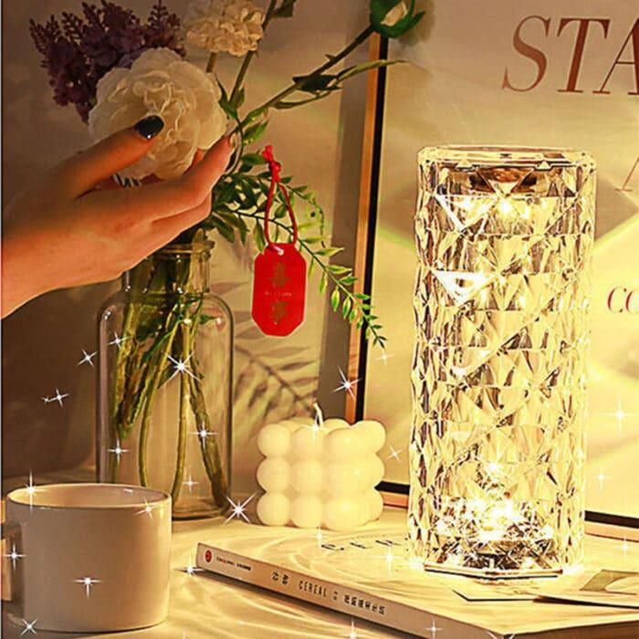 16 Color Daimond Crystal Lamp With Remote LED Crystal Table Lamp (L)