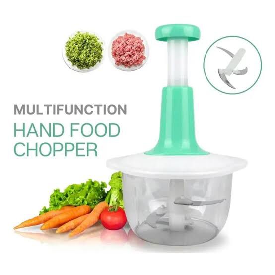 Manual Hand Push Chopper | Multi-functional Vegetable Meat Grinder, Grater, Chopper -1500 Ml (random Color)