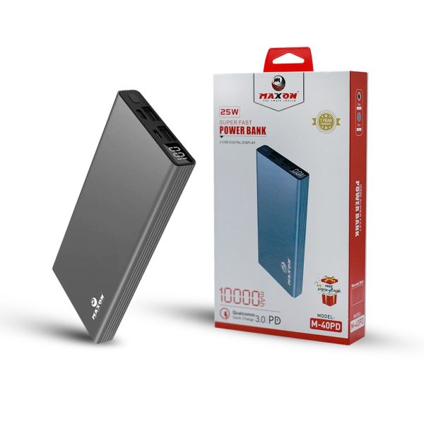 Maxon M-40 Pd 10000 Mah Super Fast Power Bank (random Color) - CHAUDHARY BRAND STORE