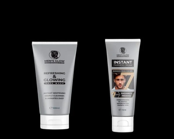 Men’s Glow Facewash Bundle – Whitening Cream & Facewash Combo Set