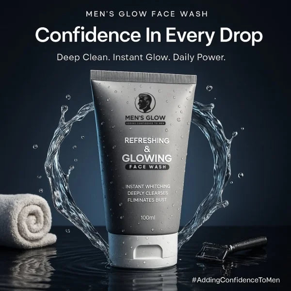 Men’s Glow Facewash Bundle – Whitening Cream & Facewash Combo Set