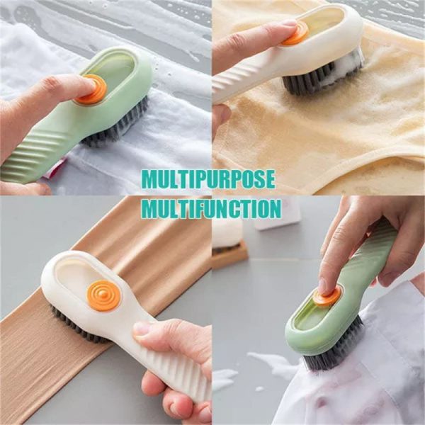 Shoe Brush with Liquid Dispensing | Multi-Purpose Cleaning Tool / pack of 3