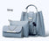 High-Quality Synthetic Leather 3-Piece Handbag Set with Clutch & Wallet