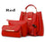 High-Quality Synthetic Leather 3-Piece Handbag Set with Clutch & Wallet - CHAUDHARY BRAND STORE