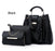 High-Quality Synthetic Leather 3-Piece Handbag Set with Clutch & Wallet