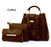 High-Quality Synthetic Leather 3-Piece Handbag Set with Clutch & Wallet - CHAUDHARY BRAND STORE