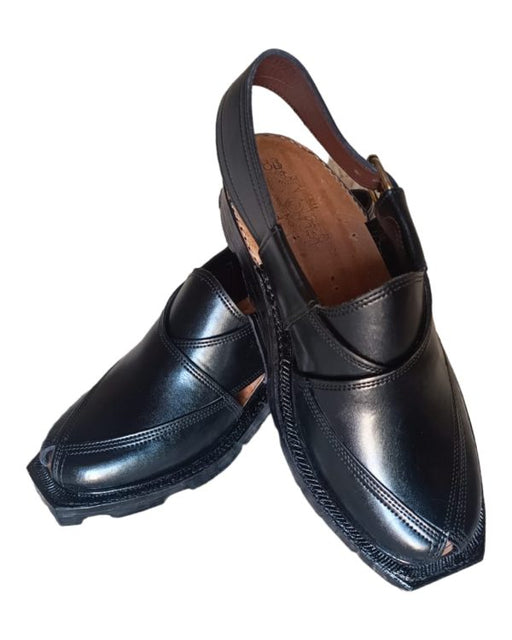 Norozi Black Leather Norozi Kheri Sandal – Traditional & Durable Footwear!