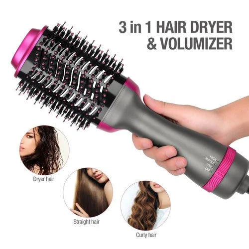 One Step 2 in 1 Hair Dryer & Brush – Fast Drying, Straightening & Curling Styler