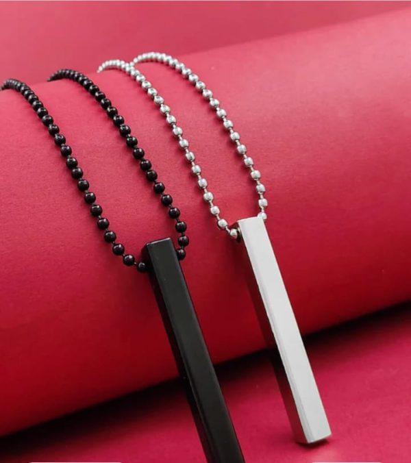 Pack Of 2 Boys Bar Necklace Materials Stainless Steel - CHAUDHARY BRAND STORE