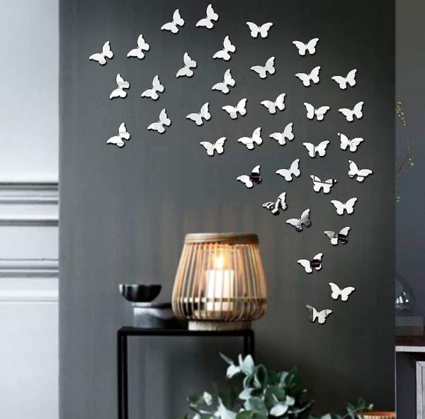 3d Acrylic Butterfly Wall Decoration Items For Home, Bedrooms Inspire Kids And Look Decent (pack Of 30) - CHAUDHARY BRAND STORE