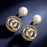 Pearl Stud With Circular Drop Earring European Style Earrings For Women