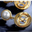 Pearl Stud With Circular Drop Earring European Style Earrings For Women