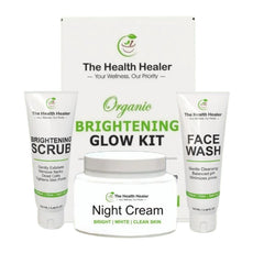 Brightening Glow Kit by The Health Healer | Face Wash, Scrub & Night Cream Set