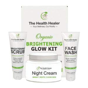 Brightening Glow Kit by The Health Healer | Face Wash, Scrub & Night Cream Set