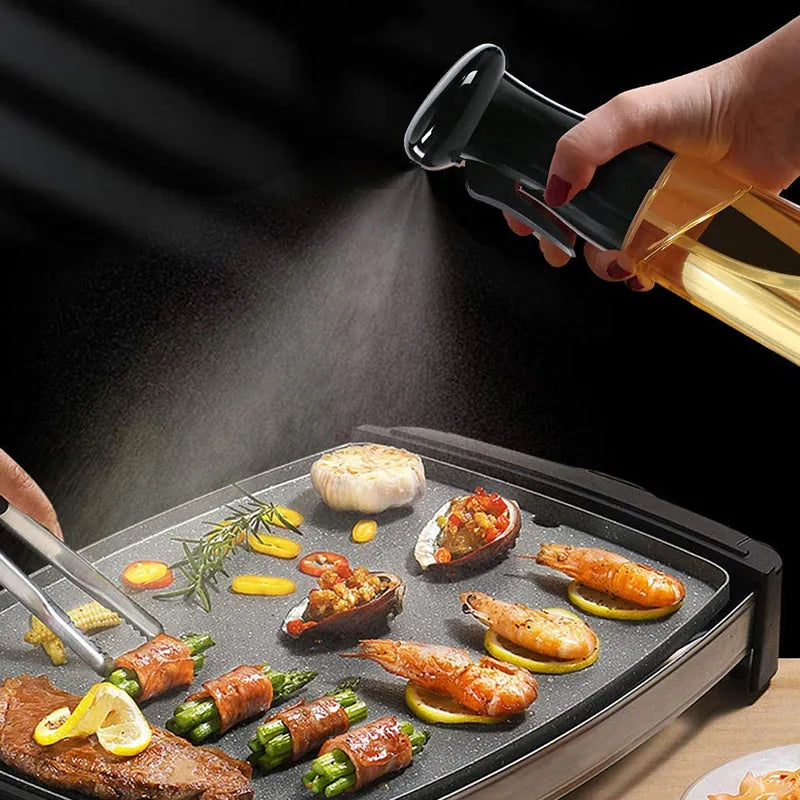 Plastic Glass Kitchen Cooking Spray Bottle | 200ML | BBQ Olive Oil & Vinegar Oil Sprayer