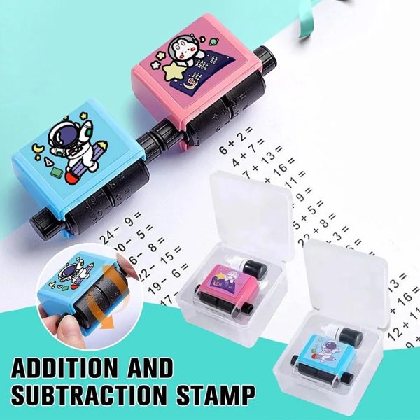 Roller Addition And Subtraction Pupils Maths Math Practice Number Rolling Stamp ( Random ) (box Packing)