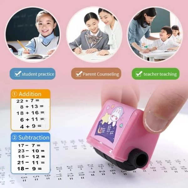 Roller Addition And Subtraction Pupils Maths Math Practice Number Rolling Stamp ( Random ) (box Packing)