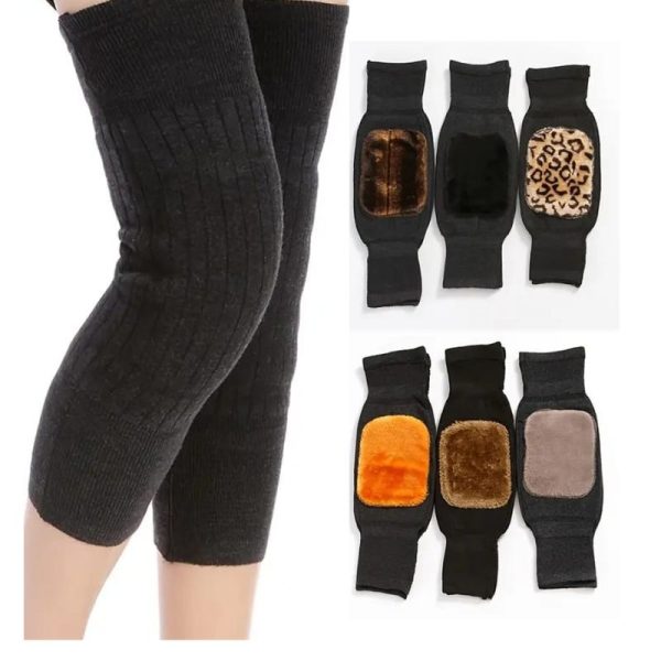 Unisex Cashmere Wool Knee Brace Pads | Winter Warm Thermal Velvet Knee Protectors For Men And Women (random Color)