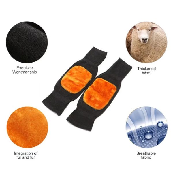 Unisex Cashmere Wool Knee Brace Pads | Winter Warm Thermal Velvet Knee Protectors For Men And Women (random Color)