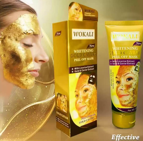 Wokali Gold Caviar Mask Face Peel Off Mask Rejuvenating Skin Care Gold Mask For Women And For Girls  (Pack of 2 )